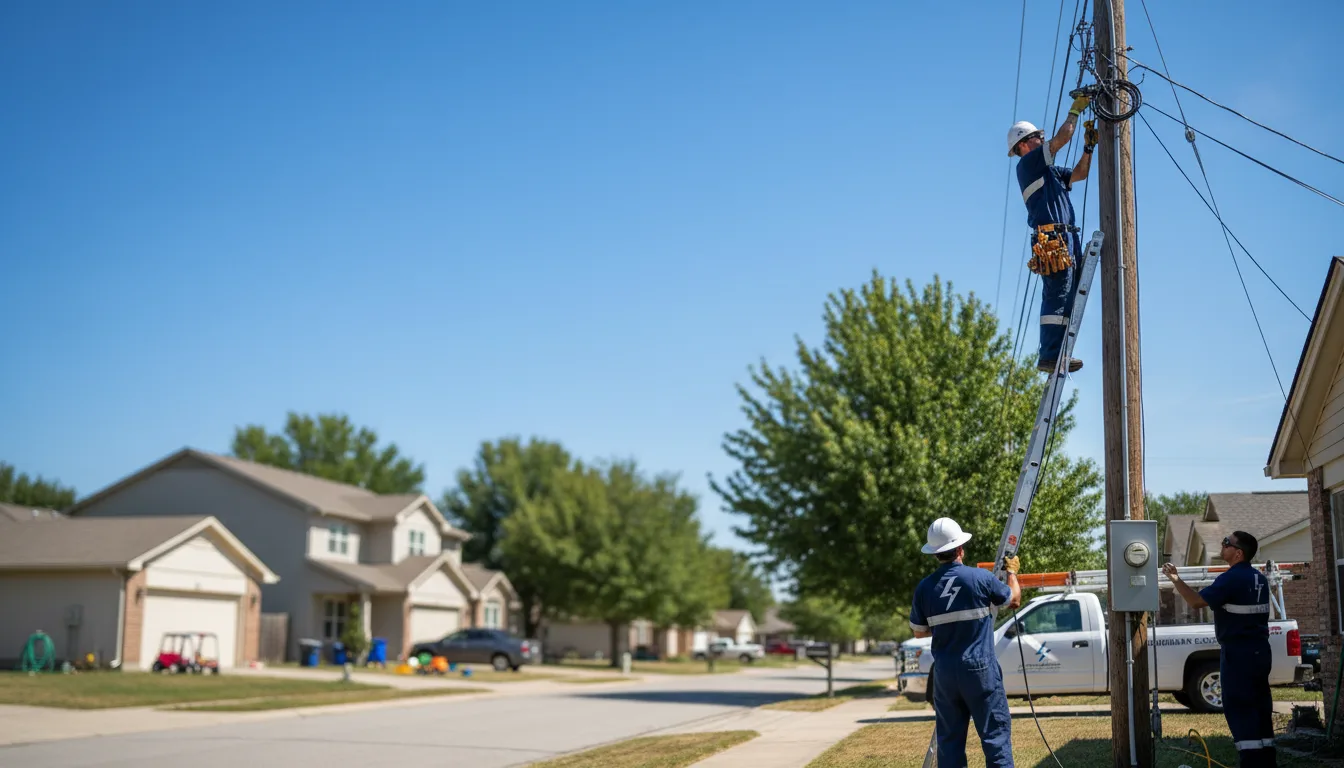 Residential electrician providing installation services in Keene, TX